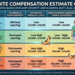 Dog bite compensation calculator estimate chart by injury severity and scarring