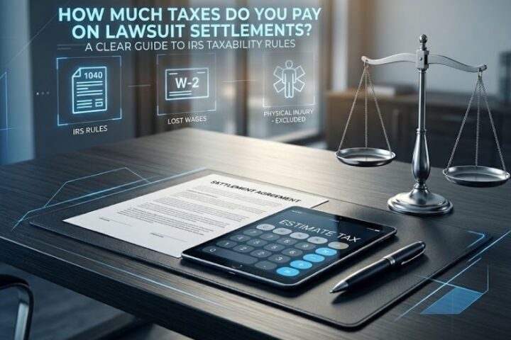 How much taxes do you pay on lawsuit settlements by taxable and non-taxable category