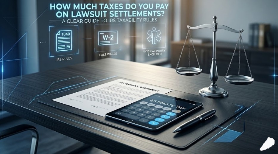 How much taxes do you pay on lawsuit settlements by taxable and non-taxable category
